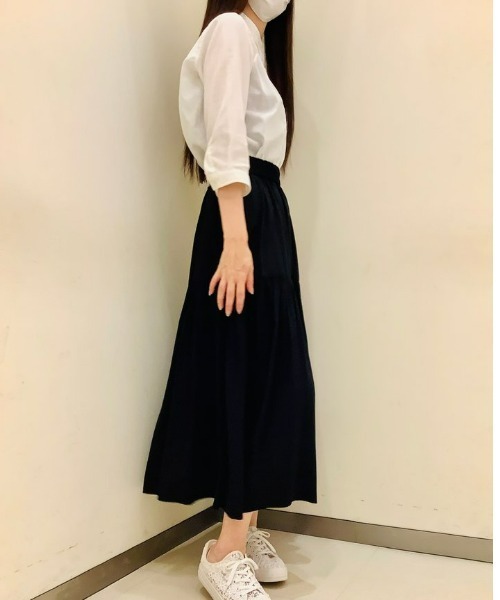 Pitta Re:)（ピッタリ）の「【Pitta Re:)】ふわっとガーゼシャツ 七分袖 綿100% レディースカジュアルシャツ（シャツ/ブラウス・レディース・ホワイト・LL/S/M/L）」の11枚目の写真