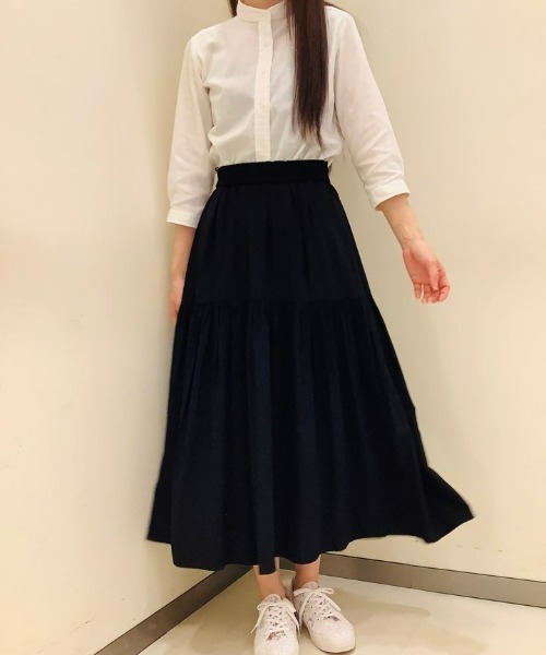 Pitta Re:)（ピッタリ）の「【Pitta Re:)】ふわっとガーゼシャツ 七分袖 綿100% レディースカジュアルシャツ（シャツ/ブラウス・レディース・ホワイト・LL/S/M/L）」の9枚目の写真