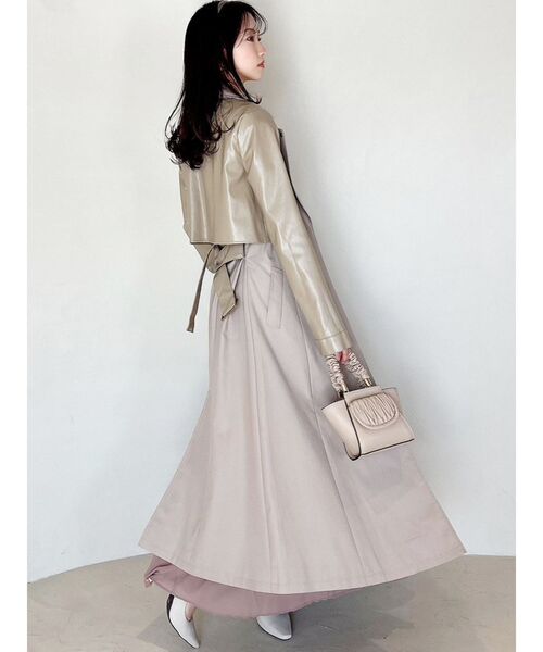 極美品　トレンチコート　マキシ丈　ダークグレー　ユニセックス　Lサイズ相当 UNIQLO U ユニクロユー トレンチコート ユニセックス