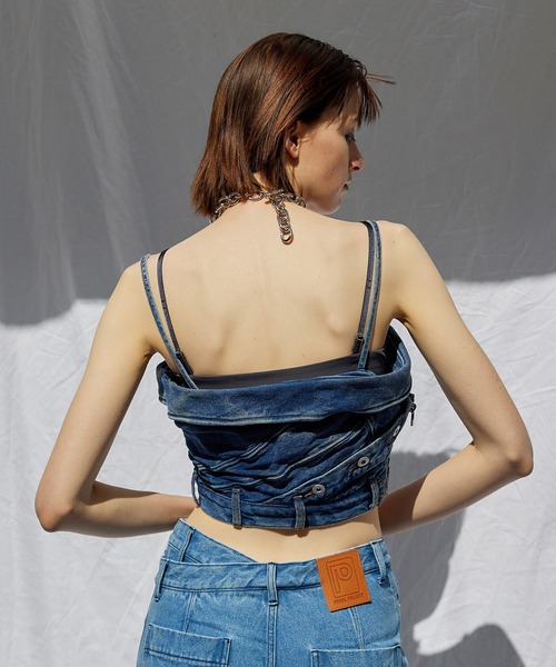 [美品]prankproject プランクプロジェクト デニムキャミソール PRANK PROJECT（プランクプロジェクト）の「Gジャンビスチェ / Denim