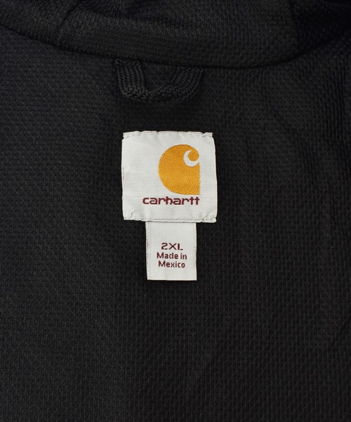 Carhartt（カーハート）の「【ヴィンテージ古着】Carhartt / カーハート RAIN DEFENDER スウェット ジップアップパーカー 企業ロゴ刺繍入り（パーカー・メンズ・ブラック・XX-LARGE）」の12枚目の写真