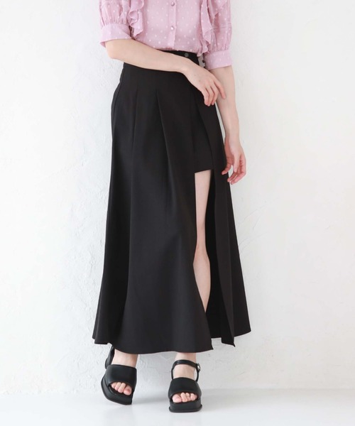 archives(アルシーヴ)の「レイヤードラップスカート×ショートパンツ(その他パンツ・レディース・ブラック/アイボリー/グレイッシュブルー・MEDIUM)」の4枚目の写真