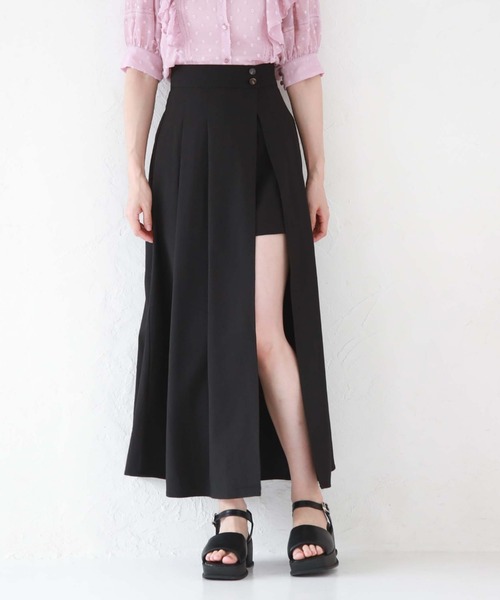 archives(アルシーヴ)の「レイヤードラップスカート×ショートパンツ(その他パンツ・レディース・ブラック/アイボリー/グレイッシュブルー・MEDIUM)」の20枚目の写真