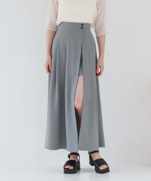 archives(アルシーヴ)の「レイヤードラップスカート×ショートパンツ(その他パンツ・レディース・ブラック/アイボリー/グレイッシュブルー・MEDIUM)」の7枚目の写真