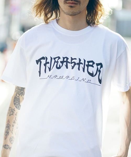 THRASHER 半袖 Tシャツ ストリート コーデ c-boy style - メルカリ