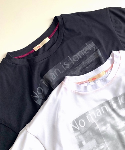 Q（キュー）の「プリントチュールT（Tシャツ/カットソー・レディース・ブラック/アイボリー・MEDIUM）」の13枚目の写真