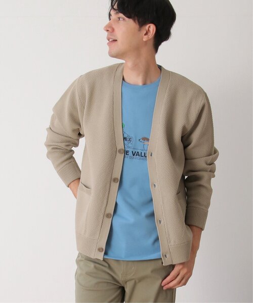 ikka（イッカ）の「GOKU楽ニット鹿の子カーディガン（カーディガン/ボレロ・メンズ・ネイビー/ベージュ/グリーン・S/M/L/XL）」の10枚目の写真