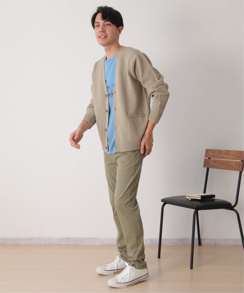 ikka（イッカ）の「GOKU楽ニット鹿の子カーディガン（カーディガン/ボレロ・メンズ・ネイビー/ベージュ/グリーン・S/M/L/XL）」の12枚目の写真