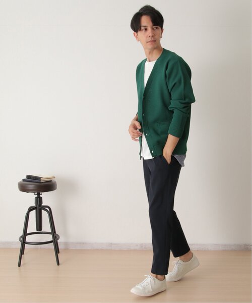 ikka（イッカ）の「GOKU楽ニット鹿の子カーディガン（カーディガン/ボレロ・メンズ・ネイビー/ベージュ/グリーン・S/M/L/XL）」の13枚目の写真