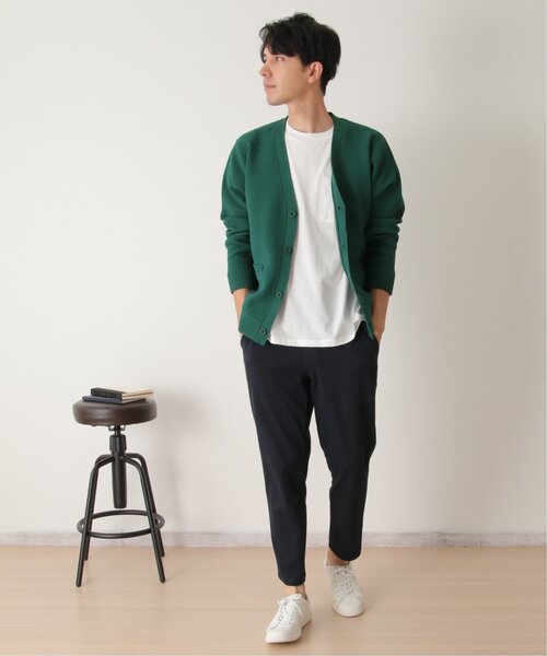 ikka（イッカ）の「GOKU楽ニット鹿の子カーディガン（カーディガン/ボレロ・メンズ・ネイビー/ベージュ/グリーン・S/M/L/XL）」の14枚目の写真