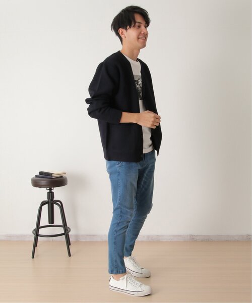 ikka（イッカ）の「GOKU楽ニット鹿の子カーディガン（カーディガン/ボレロ・メンズ・ネイビー/ベージュ/グリーン・S/M/L/XL）」の16枚目の写真