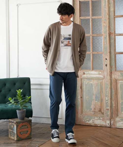 ikka（イッカ）の「GOKU楽ニット鹿の子カーディガン（カーディガン/ボレロ・メンズ・ネイビー/ベージュ/グリーン・S/M/L/XL）」の4枚目の写真