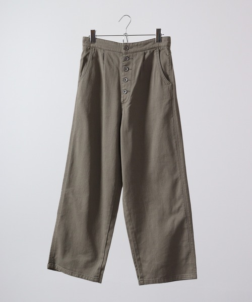 hunch(ハンチ)の「hunch ハイウエストワイドパンツ 製品バイオウォッシュ(その他パンツ・レディース・カーキ/ベージュ/ブラウン・M)」の16枚目の写真