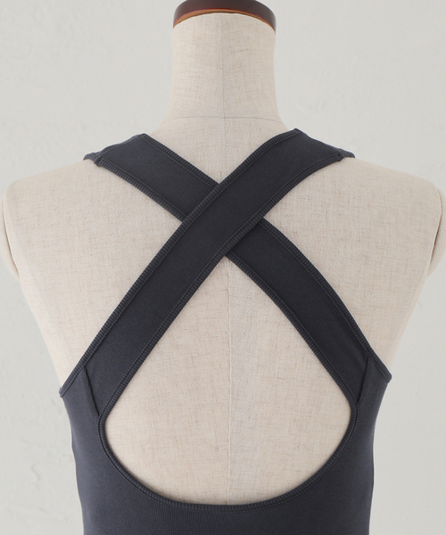 journal standard L'essage（ジャーナルスタンダードレサージュ）の「バッククロスカップツキタンク（タンクトップ・レディース・ホワイト/チャコールグレー・FREE）」の10枚目の写真