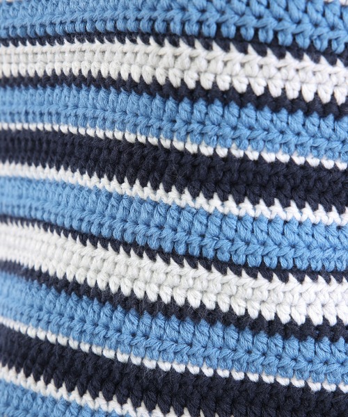 BACK TO THE FIELD（バック トゥー ザ フィールド）の「【MLB】マルチボーダーニットベアトップ（チューブトップ・レディース・オレンジ系/ブルー系/イエロー系・FREE）」の22枚目の写真