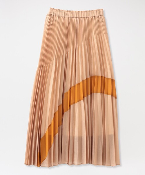 LOVELESS（ラブレス）の「バイカラーシアープリーツスカート（スカート・レディース・ブラック/グリーン系その他/オレンジ系その他/ブルー系その他2・36）」の4枚目の写真