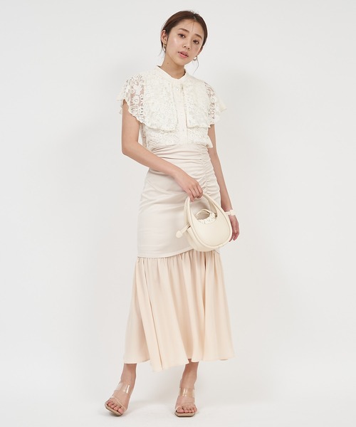 ROYAL PARTY(ロイヤルパーティー)の「フラワーレースケープ風ブラウス(シャツ/ブラウス・レディース・ブラック/オフホワイト/ブルー・FREE)」の11枚目の写真