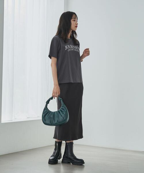 coen（コーエン）の「ハーフムーンギャザーハンドバッグ（ハンドバッグ・レディース・ブラック/ターコイズブルー・FREE）」の6枚目の写真