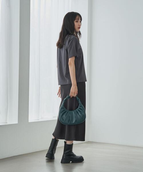 coen（コーエン）の「ハーフムーンギャザーハンドバッグ（ハンドバッグ・レディース・ブラック/ターコイズブルー・FREE）」の8枚目の写真