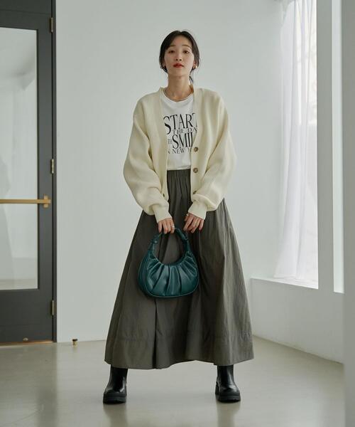 coen（コーエン）の「ハーフムーンギャザーハンドバッグ（ハンドバッグ・レディース・ブラック/ターコイズブルー・FREE）」の11枚目の写真