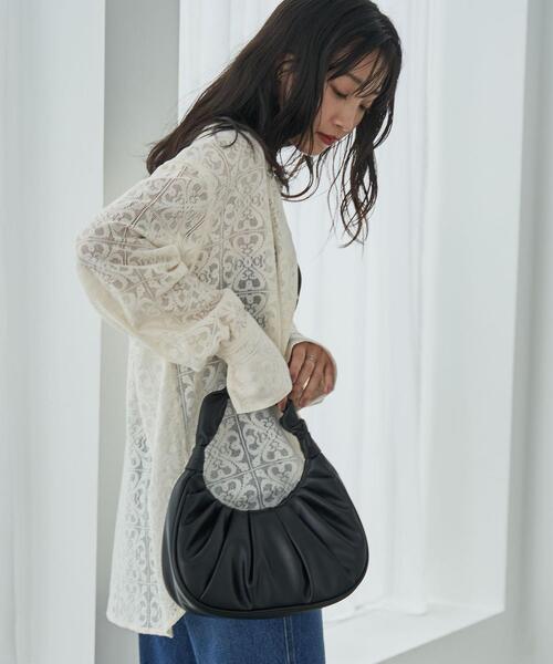 coen（コーエン）の「ハーフムーンギャザーハンドバッグ（ハンドバッグ・レディース・ブラック/ターコイズブルー・FREE）」の15枚目の写真