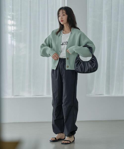 coen（コーエン）の「ハーフムーンギャザーハンドバッグ（ハンドバッグ・レディース・ブラック/ターコイズブルー・FREE）」の22枚目の写真