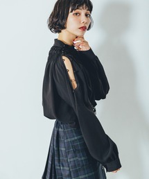 PAGEBOY | オープンショルダーピンタックブラウス(シャツ/ブラウス)