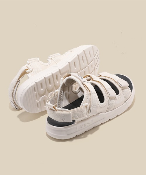 aimoha(アイモハ)の「ベルクロスポーツサンダル ストラップあり (SS)(サンダル・レディース・ピンク/ホワイト系その他/オフホワイト/レッド/ブラック系その他/ブラック・24.5cm/25.0cm/24.0cm/23.5cm/23.0cm/22.5cm)」の1枚目の写真