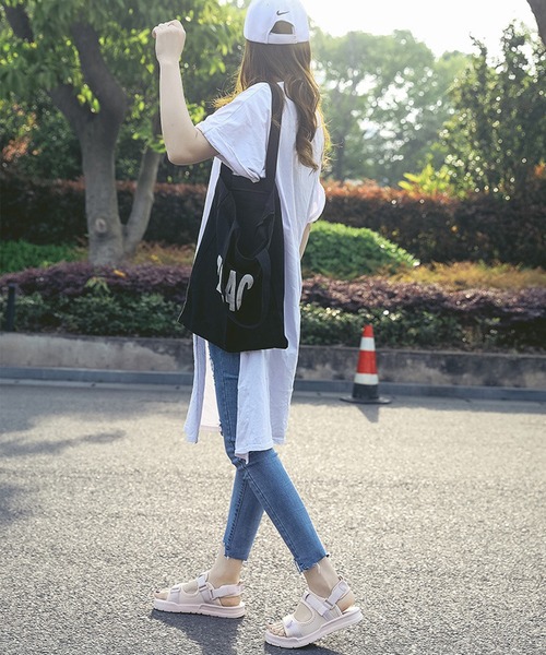 aimoha(アイモハ)の「ベルクロスポーツサンダル ストラップあり (SS)(サンダル・レディース・ピンク/ホワイト系その他/オフホワイト/レッド/ブラック系その他/ブラック・24.5cm/25.0cm/24.0cm/23.5cm/23.0cm/22.5cm)」の8枚目の写真