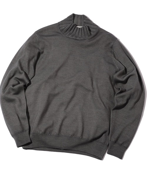 MEN'S BIGI(メンズビギ)の「【FILIPPO DE LAURENTIIS】12G天竺ハイゲージニット(ニット/セーター・メンズ・ボルドー/グレー/ターコイズブルー・01/02/03)」の3枚目の写真