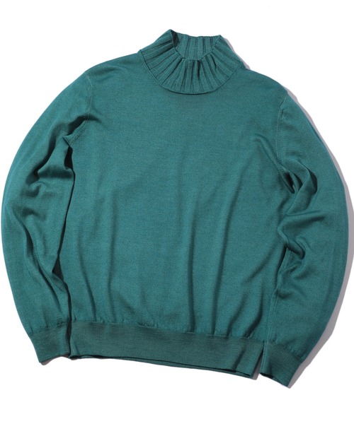 MEN'S BIGI(メンズビギ)の「【FILIPPO DE LAURENTIIS】12G天竺ハイゲージニット(ニット/セーター・メンズ・ボルドー/グレー/ターコイズブルー・01/02/03)」の1枚目の写真