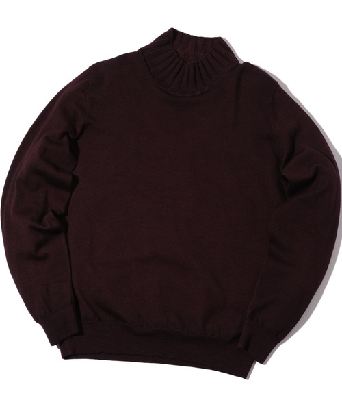 MEN'S BIGI(メンズビギ)の「【FILIPPO DE LAURENTIIS】12G天竺ハイゲージニット(ニット/セーター・メンズ・ボルドー/グレー/ターコイズブルー・01/02/03)」の2枚目の写真