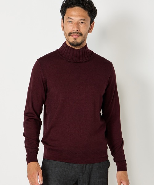 MEN'S BIGI(メンズビギ)の「【FILIPPO DE LAURENTIIS】12G天竺ハイゲージニット(ニット/セーター・メンズ・ボルドー/グレー/ターコイズブルー・01/02/03)」の12枚目の写真
