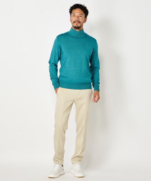 MEN'S BIGI(メンズビギ)の「【FILIPPO DE LAURENTIIS】12G天竺ハイゲージニット(ニット/セーター・メンズ・ボルドー/グレー/ターコイズブルー・01/02/03)」の7枚目の写真