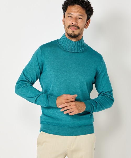 MEN'S BIGI(メンズビギ)の「【FILIPPO DE LAURENTIIS】12G天竺ハイゲージニット(ニット/セーター・メンズ・ボルドー/グレー/ターコイズブルー・01/02/03)」の11枚目の写真