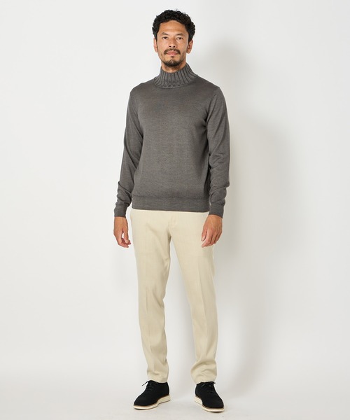 MEN'S BIGI(メンズビギ)の「【FILIPPO DE LAURENTIIS】12G天竺ハイゲージニット(ニット/セーター・メンズ・ボルドー/グレー/ターコイズブルー・01/02/03)」の5枚目の写真