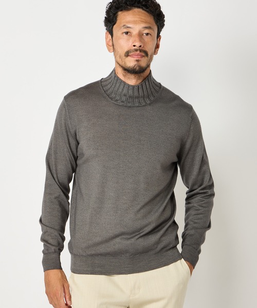 MEN'S BIGI(メンズビギ)の「【FILIPPO DE LAURENTIIS】12G天竺ハイゲージニット(ニット/セーター・メンズ・ボルドー/グレー/ターコイズブルー・01/02/03)」の10枚目の写真