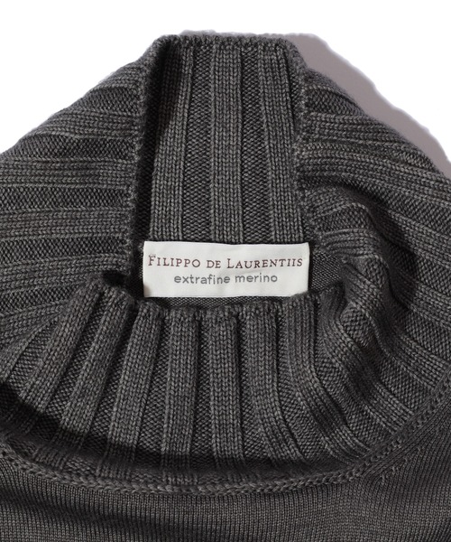 MEN'S BIGI(メンズビギ)の「【FILIPPO DE LAURENTIIS】12G天竺ハイゲージニット(ニット/セーター・メンズ・ボルドー/グレー/ターコイズブルー・01/02/03)」の19枚目の写真