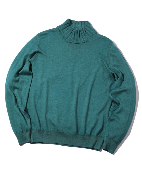 MEN'S BIGI(メンズビギ)の「【FILIPPO DE LAURENTIIS】12G天竺ハイゲージニット(ニット/セーター・メンズ・ボルドー/グレー/ターコイズブルー・01/02/03)」の21枚目の写真