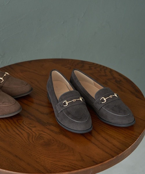ROPE' PICNIC(ロペピクニック)の「ROPE' PICNIC PASSAGE byHARUTA/リサイクルスエードフラットローファー(ローファー・レディース・ブラック/ネイビー/ブラウン系その他2/チャコールグレー・22.5cm/24.5cm/24.0cm/25.0cm/23.5cm/23.0cm)」の1枚目の写真
