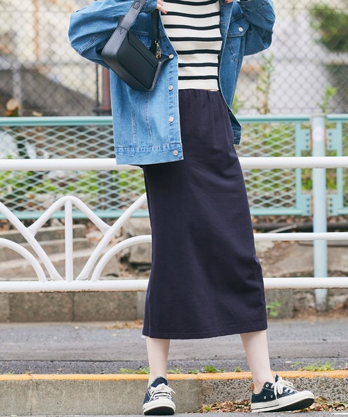 coca(coca)(コカ)の「OEミニ裏毛イージーIラインスカート(スカート・レディース・アイボリー/ブラック/マスタード/ネイビー/グリーン/グレー・M/XL/L)」の5枚目の写真