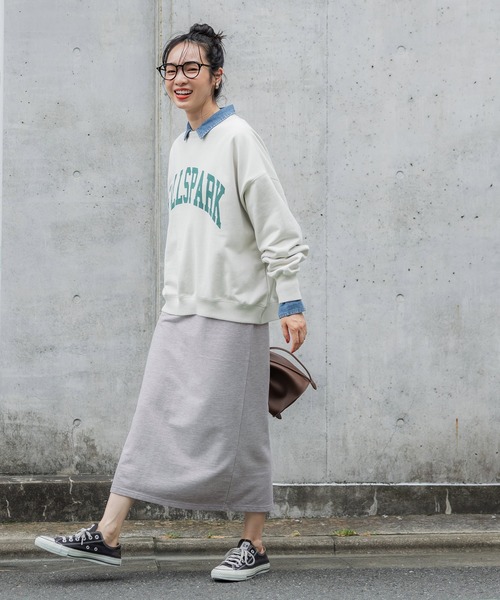 coca(coca)(コカ)の「OEミニ裏毛イージーIラインスカート(スカート・レディース・アイボリー/ブラック/マスタード/ネイビー/グリーン/グレー・M/XL/L)」の12枚目の写真