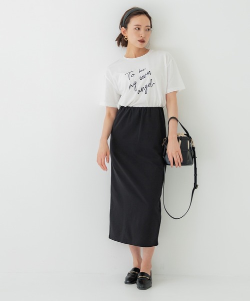 coca(coca)(コカ)の「OEミニ裏毛イージーIラインスカート(スカート・レディース・アイボリー/ブラック/マスタード/ネイビー/グリーン/グレー・M/XL/L)」の14枚目の写真