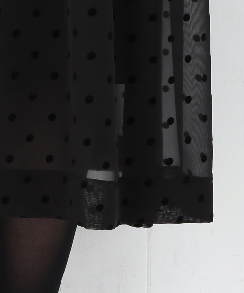 CAROLINA GLASER(カロリナ グレイサー)の「CAROLINA GLASER / ドットワンピース(ワンピース・レディース・ブラック/クリーム・ONE SIZE)」の6枚目の写真