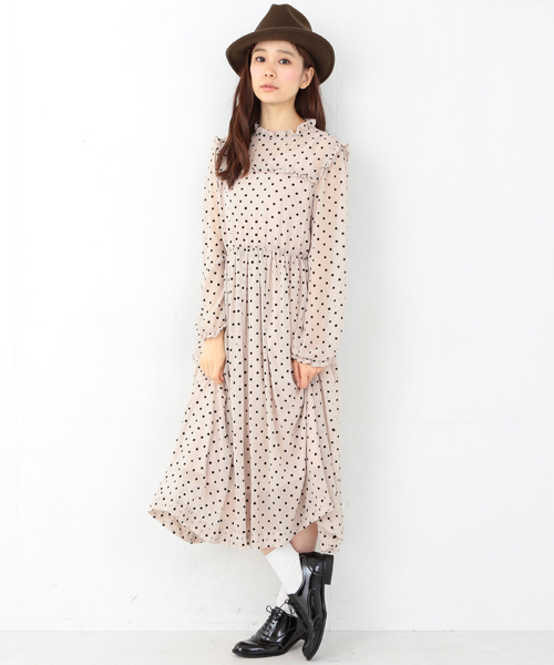 CAROLINA GLASER(カロリナ グレイサー)の「CAROLINA GLASER / ドットワンピース(ワンピース・レディース・ブラック/クリーム・ONE SIZE)」の13枚目の写真