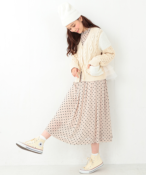 CAROLINA GLASER(カロリナ グレイサー)の「CAROLINA GLASER / ドットワンピース(ワンピース・レディース・ブラック/クリーム・ONE SIZE)」の16枚目の写真