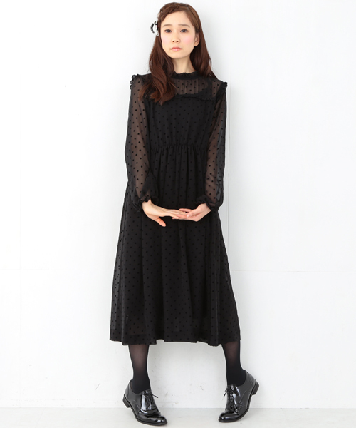 CAROLINA GLASER(カロリナ グレイサー)の「CAROLINA GLASER / ドットワンピース(ワンピース・レディース・ブラック/クリーム・ONE SIZE)」の10枚目の写真