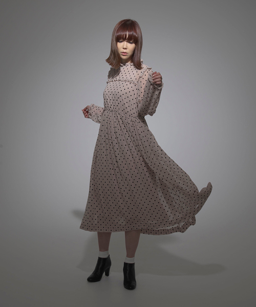CAROLINA GLASER(カロリナ グレイサー)の「CAROLINA GLASER / ドットワンピース(ワンピース・レディース・ブラック/クリーム・ONE SIZE)」の17枚目の写真