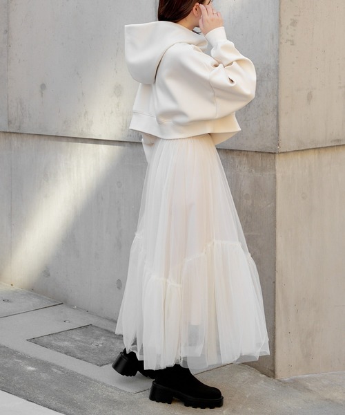 Chico（チコ）の「ハーフジップスウェット（スウェット・レディース・アイボリー/ブラック/ダークグレー・FREE）」の19枚目の写真