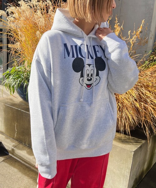 GOOD ROCK SPEED（グッドロックスピード）の「☆【GOOD ROCK SPEED/グッドロックスピード】Mickey hoodie - ミッキーフーディ 　23FDS008W（パーカー・レディース・アッシュ/ホワイト・FREE）」の11枚目の写真